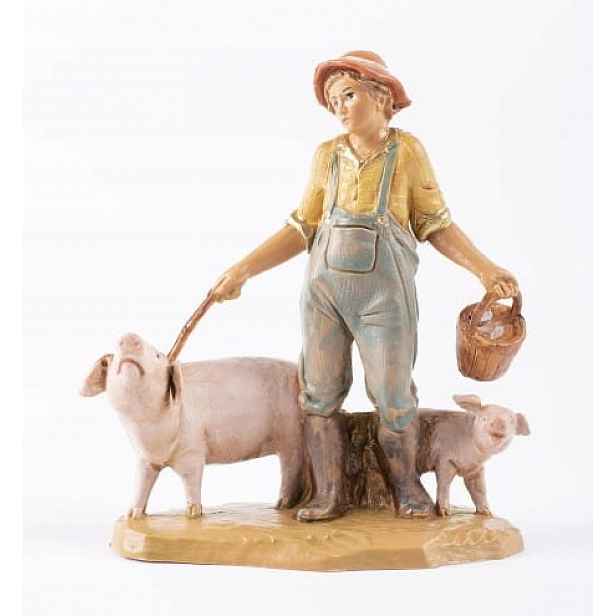 Figurka firmy Fontanini Hostitel s prasaty 12 cm