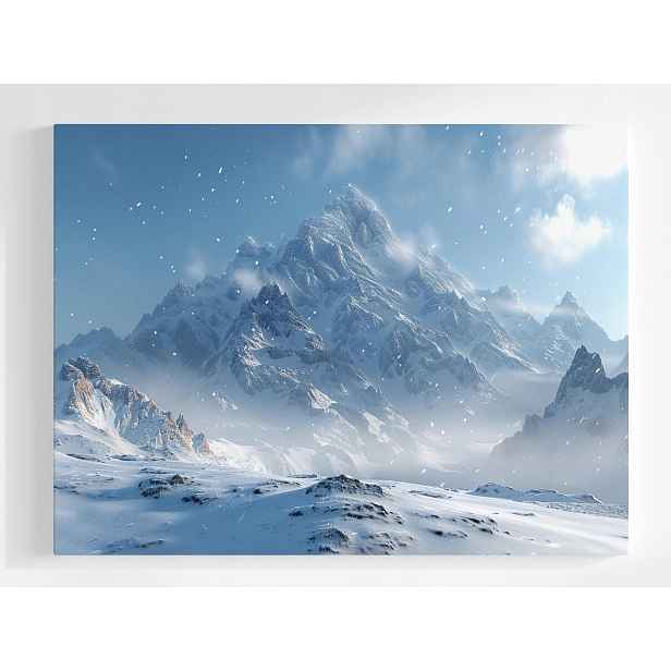 Obraz Na Plátně Canvas Hory Sníh Zima Krajina Příroda Panorama 80x60