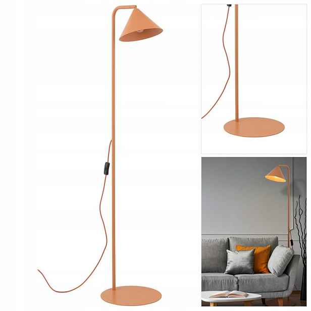 Oranžová stojací lampa Cono loft s harmonickým tvarem Tk Lighting