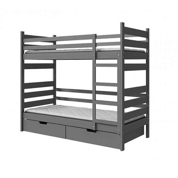 Palanda Darek - Antracit + 2x molitanová matrace Barva korpusu: Antracit