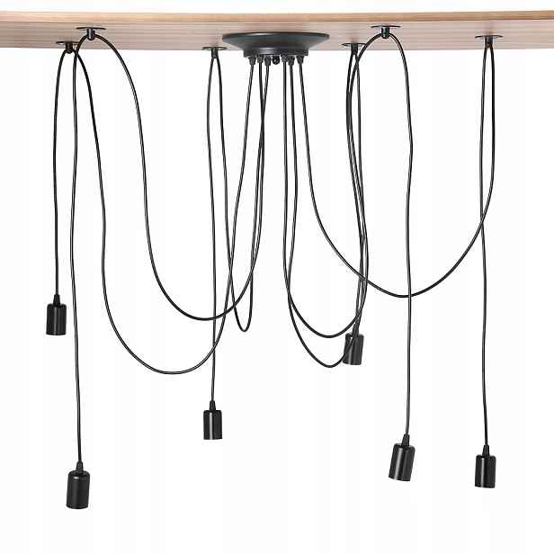 Závěsné Stropní Svítidlo Led Lustr Pavouk Retro Modern 6 X E27 Černá
