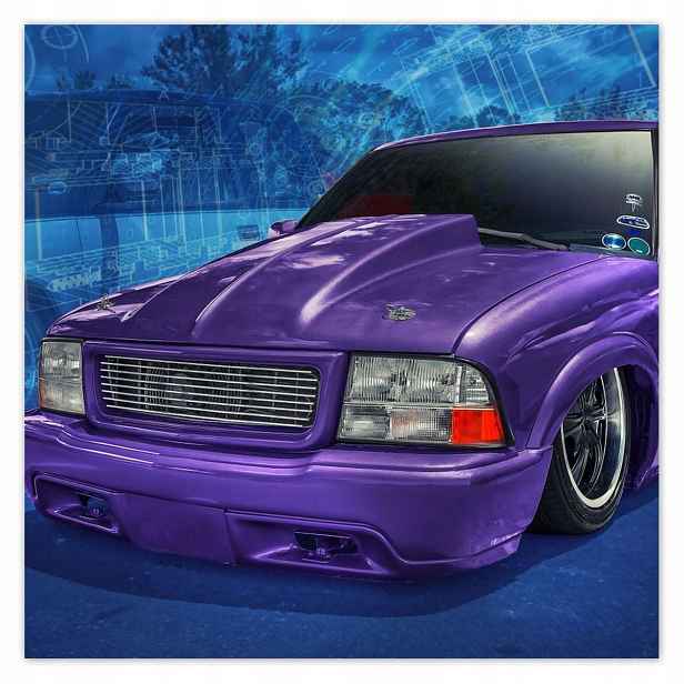 Plakáty 140x140 Fialový PickUp S10