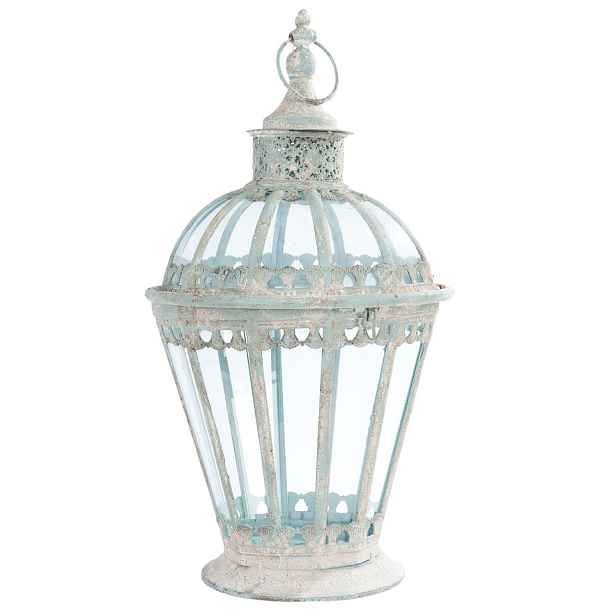 Kovová kulatá vintage lucerna - Ø 29*55 cm Clayre & Eef