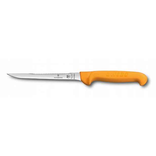 Nůž na filetování ryb Victorinox Swibo 16 cm elastický oranžový