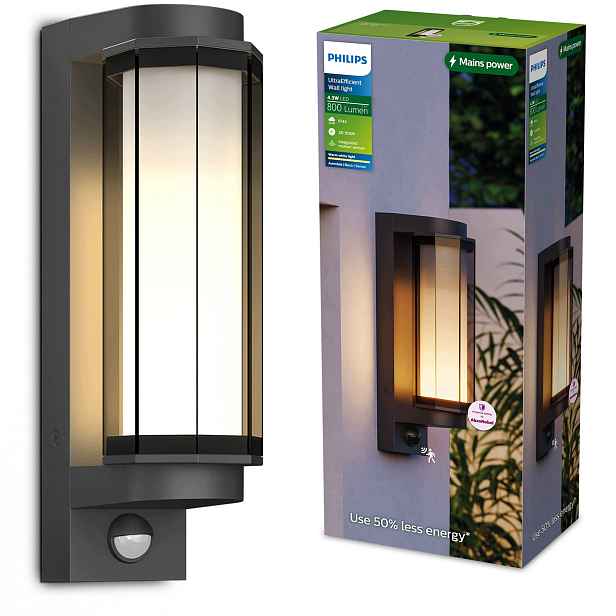 Venkovní nástěnné Led svítidlo Fasádní lampa Senzor Pohybu IP44 Philips Avendale