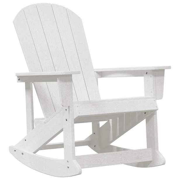 vidaXL Houpací křeslo Adirondack Bílá HDPE