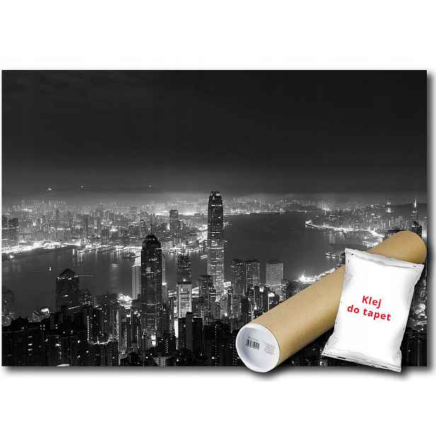 Vinylová fototapeta Hongkong město v noci 152x104