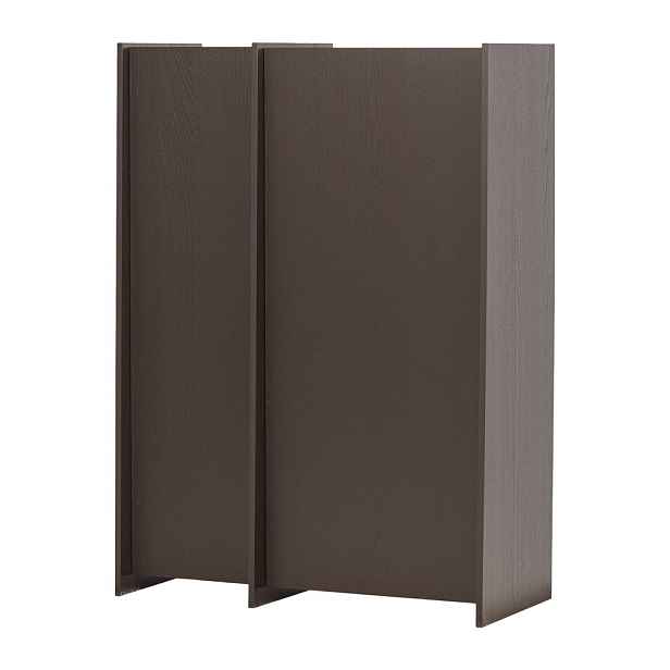 Tmavě hnědá skříňka v dekoru jasanu 102x140x44 cm Brock – WOOOD