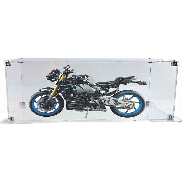 Vitrína s podstavcem Drewlandia pro sadu Lego Technic 42159 Yamaha MT-10