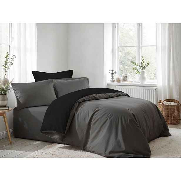 Antracitové povlečení na jednolůžko 200x140 cm – Mijolnir