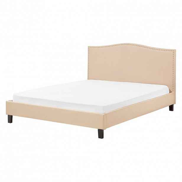 Beliani ČALOUNĚNÁ POSTEL 160/200 cm Béžová Montpellier