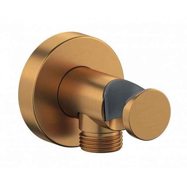 Duravit - Sprchové kolínko s držákem, kartáčovaný bronz UV0630009004