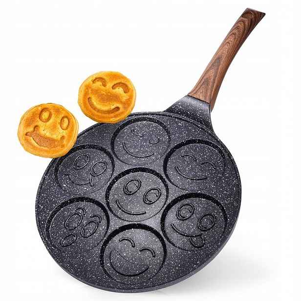 Granitová pánev na vejce Black&wood 7 otvorů 26 cm