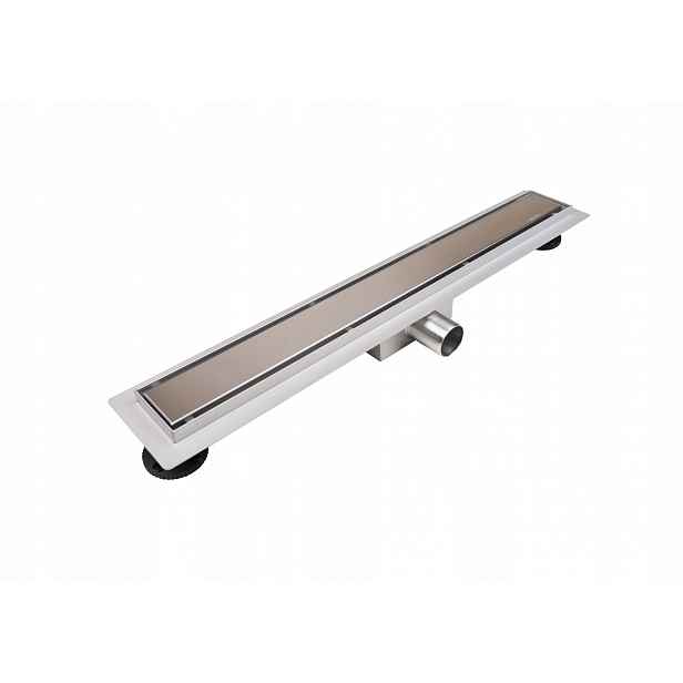 Lineární Odtok 80 CM Hluboký Osadník Balneo Duplex Komplet Nerezová Ocel