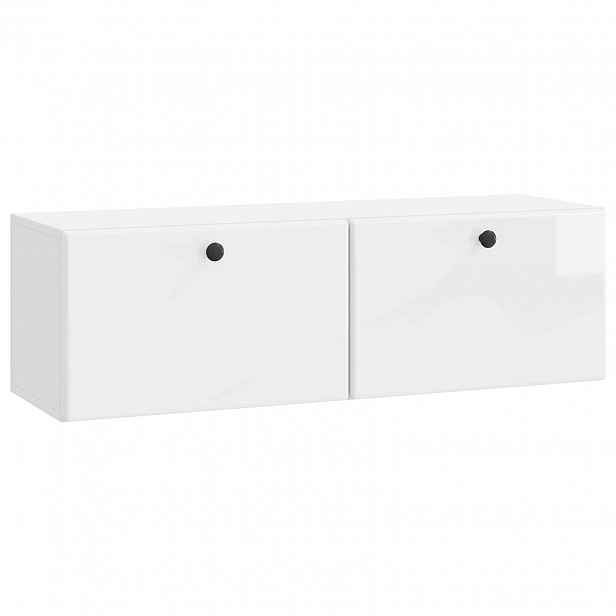 vidaXL Nástěnná TV skříň 98 x 31 x 30 cm Bílá s vysokým leskem