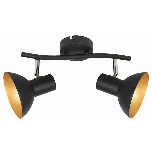 Candellux Diso stropní svítidlo 2xE27 černá/zlatá 38 Cm