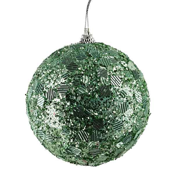 Mondex Vánoční baňka SANTA LILA Miracle 10 cm zelená