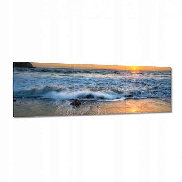 Obrazy 120x40 Západ slunce Pláž