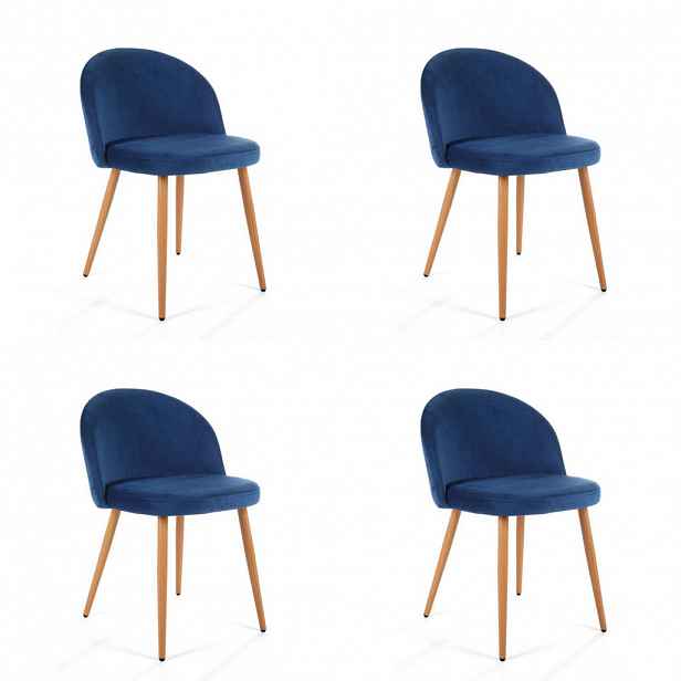 RAUMHIRSCH FURNITURE ČALOUNĚNÁ ŽIDLE modrá 50/76/54