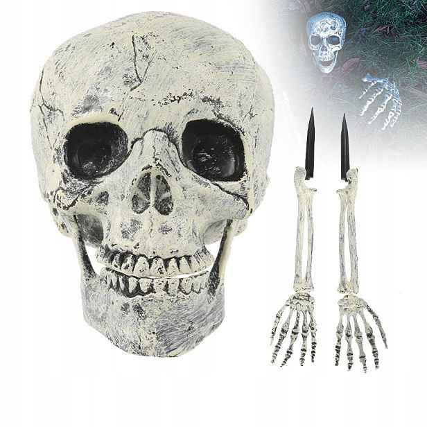 Realistická Halloweenská Dekorace S Kostrovou Lebkou Do Zahrady