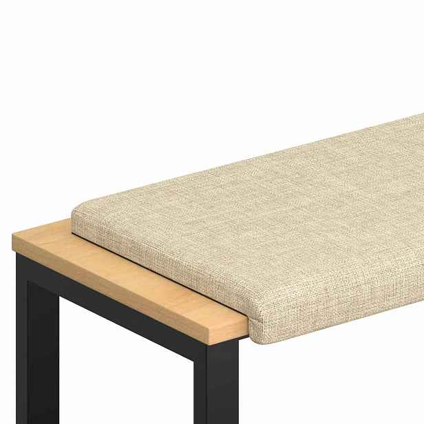 vidaXL Polštář na lavici Textil Krémová Hloubka 35 cm