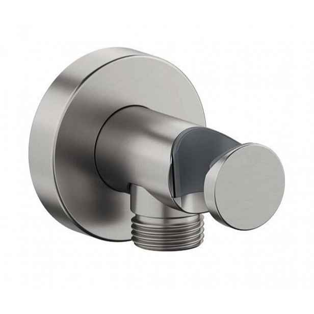 Duravit - Sprchové kolínko s držákem, kartáčovaný nerez UV0630009070