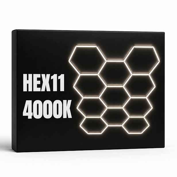 Silné světlo Led panel Hexagon 11 bílá garáž 229x315 cm 4000K 322W