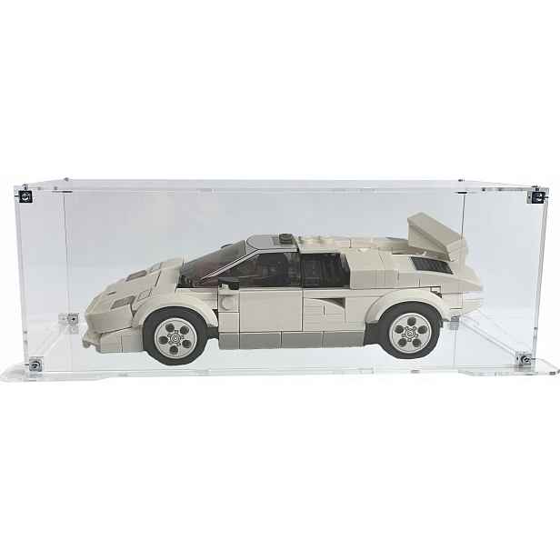 Vitrína s podstavcem Drewlandia pro stavebnici Lego 76908 Lamborghini Countach
