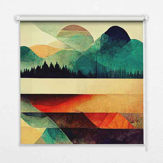 TULUP VNITŘNÍ roleta - okenní roleta - roleta - 60x140 cm - Abstraktní hory