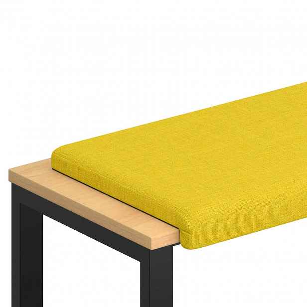 vidaXL Polštář na lavici Textil Světlá žlutá Hloubka 35 cm