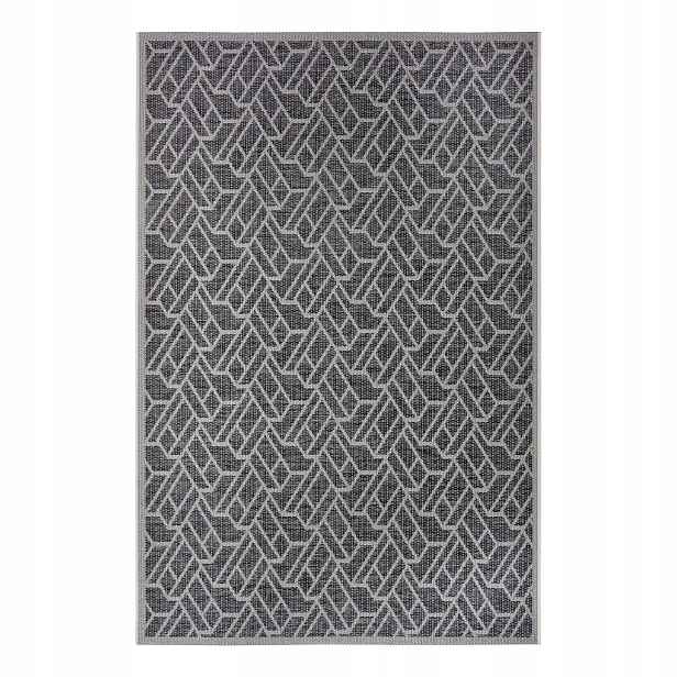 Koberec na terasu 200x290 cm typu sisal, plochý, šedo krémový
