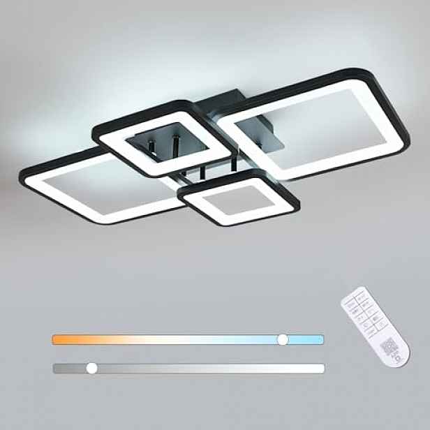 Stropní svítidlo Led černé čtvercové moderní do obývacího pokoje 54W 3000K-6500K