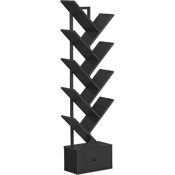 VASAGLE Designová knihovna Marelo 135 cm černá