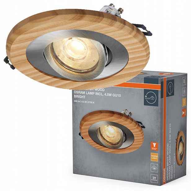 Kulaté Stropní Svítidlo Stropní Led svítidlo GU10 4.5W 400lm 2700K Podomítkové Osram