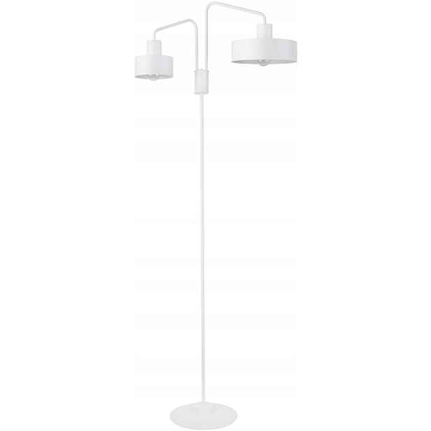 Dekorativní podlahová lampa, moderní dvojitá, bílá, do obývacího pokoje Sigma