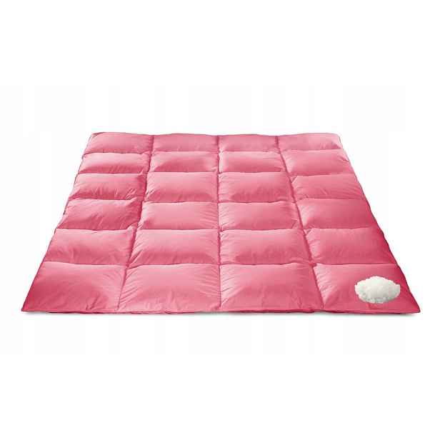 Péřová Přikrývka 220X200 Puch+peří 3 Kg Růžová Jako Dárek Teplá Nová Zimní