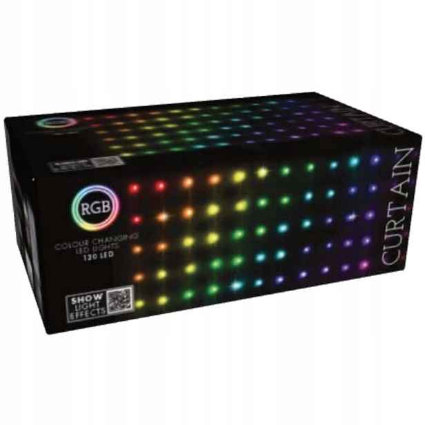 Vánoční Osvětlení Na Stromeček Světelný Závěs Pro Vnitřní I Venkovní Použití, 120 Led, 300X60 CM, S Dálkovým Ovladačem, Rgb