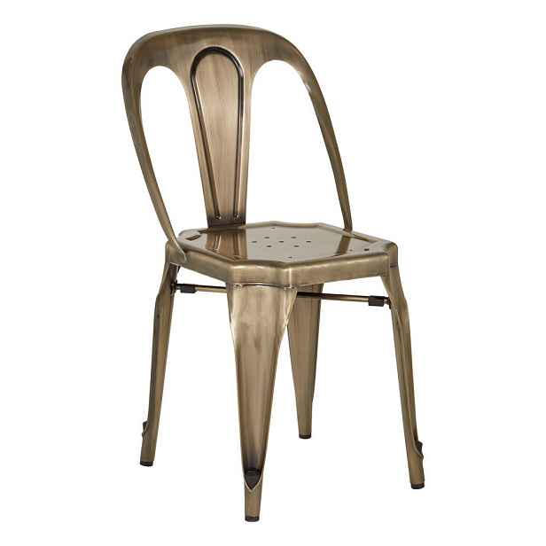 Kovová jídelní židle v mosazné barvě Grange – Premier Housewares