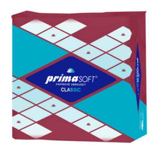 Ubrousky 33x33 PrimaSoft 18x100ks 1-vr., bordó 060305
