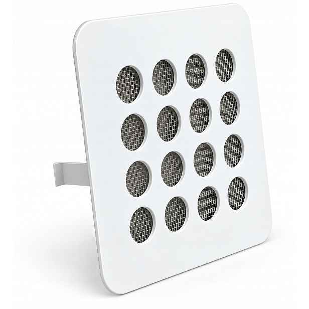 Ventilační Mřížka Kovová fi 125 145x145 Bílá