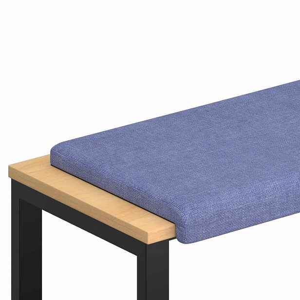 vidaXL Polštář na lavici Textil Modrá džínovina Hloubka 35 cm