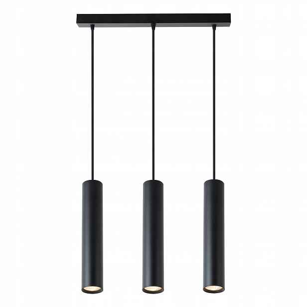 Závěsná Stropní Lampa Keon GU10 S Visící Trubicí, Černá