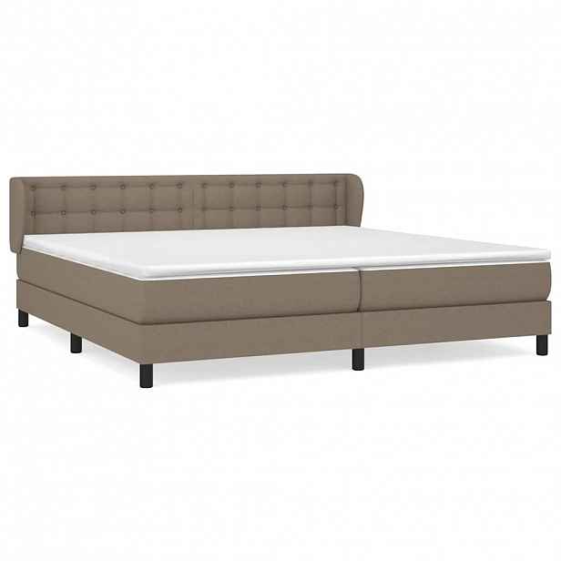 vidaXL Box spring postel s matrací taupe 200x200 cm textil