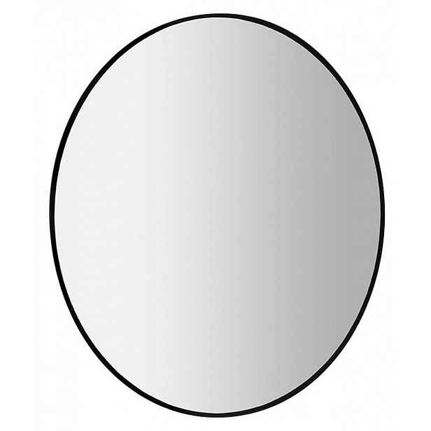 Sapho - Zrcadlo s LED osvětlením, průměr 80 cm, matná černá 31255CI
