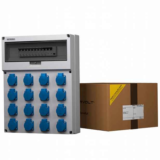 Stavební rozvaděč Schuko 16A 230V Elektrická rozvaděčová skříň
