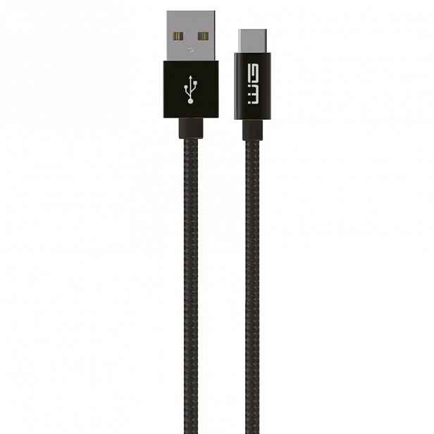 WG datový kabel USB-A TYPE-C 3A černý 100 cm