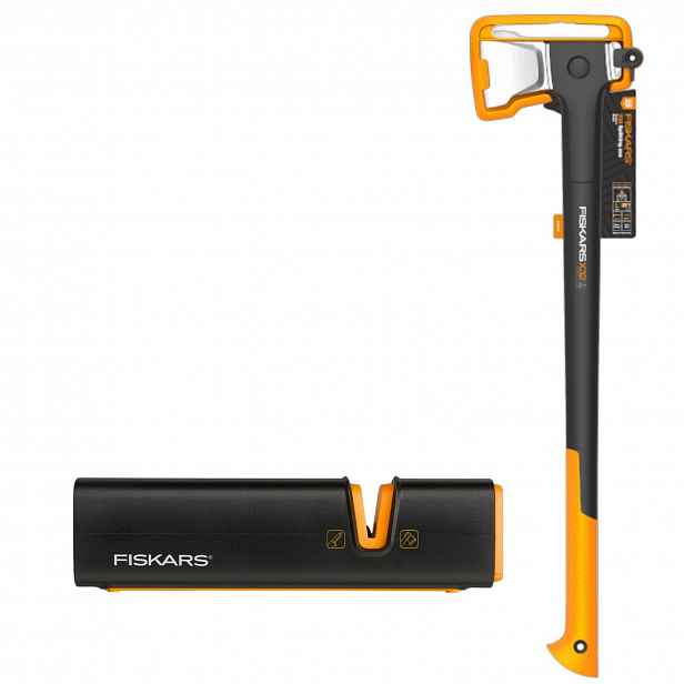 Fiskars Sada na dřevo Sekáč na štípání čepele L Brousek na brousky