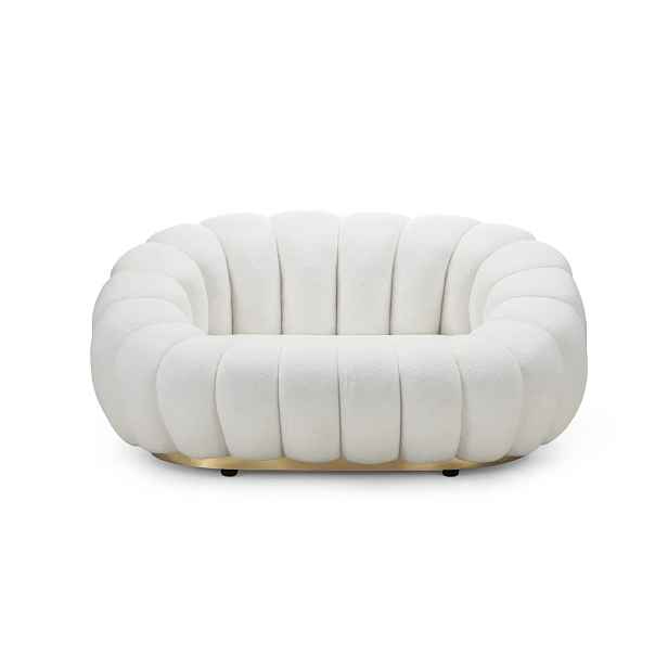 Hector Designová pohovka FIRENCE 145 cm boucle bílá