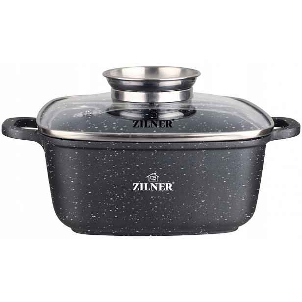 Hrnec Čtvercový 20 cm Marmur Plyn/indukce Zilner