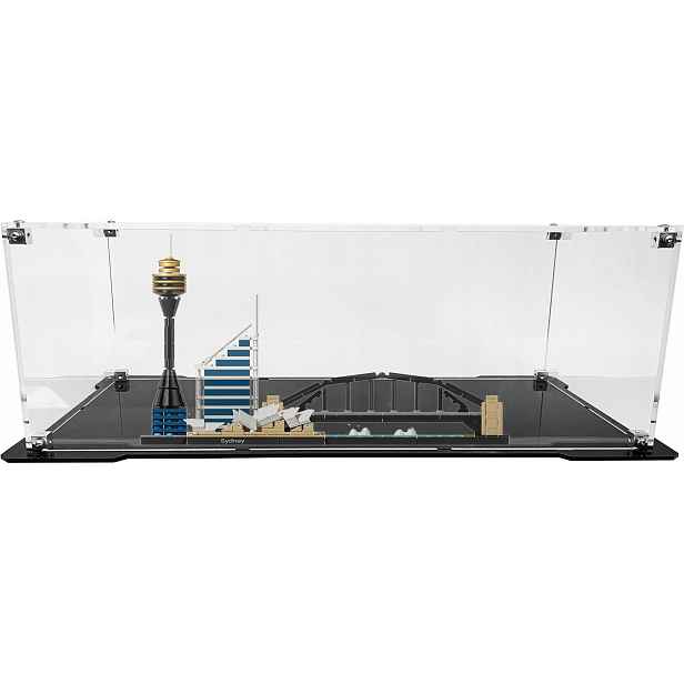 Vitrína s černou základnou pro sadu Lego 21032 Architecture Sydney